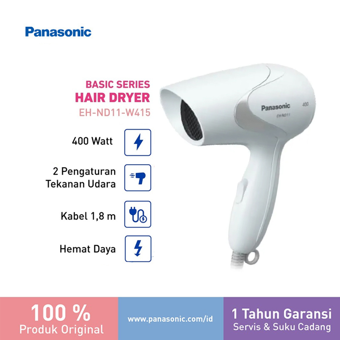 Panasonic Hair Dryer EH-ND11W - Putih 